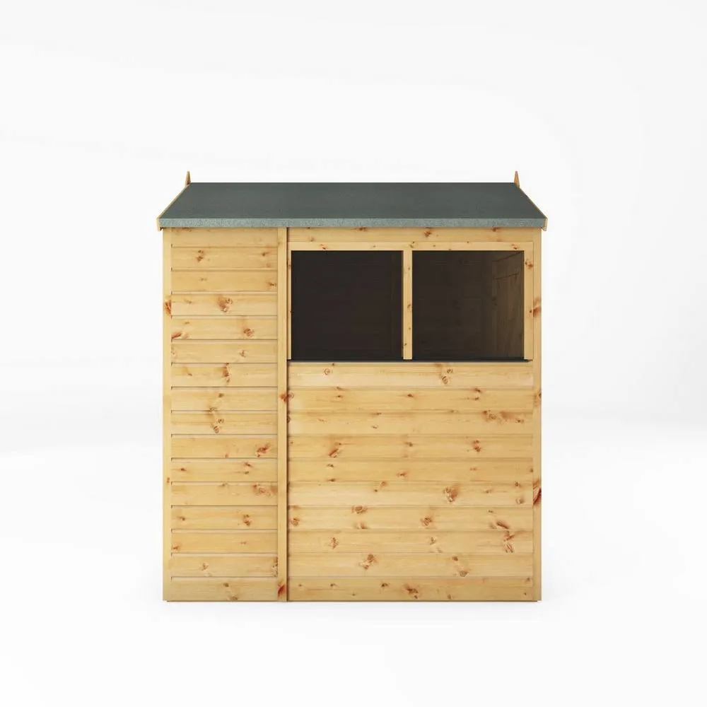 Mercia 6 x 4 Feet Shiplap Apex Shed - L181.4 x W129.1 x H217.1 cm - Brown 4