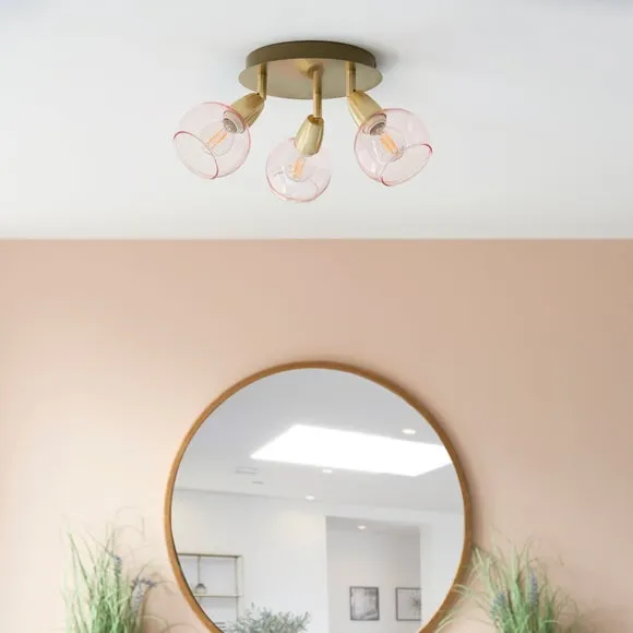 Tia 3 Light Semi Flush Spotlight 4