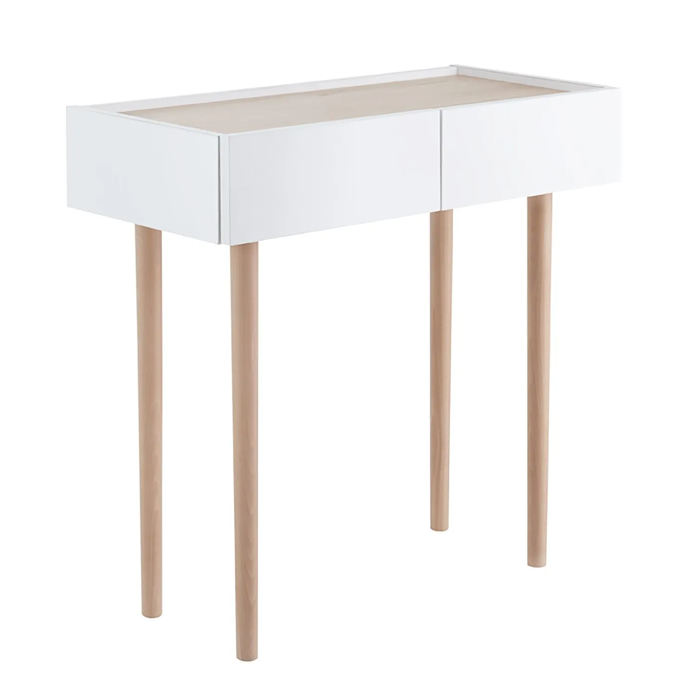 Habitat Skandi 2 Drawer Console Table - White Two Tone