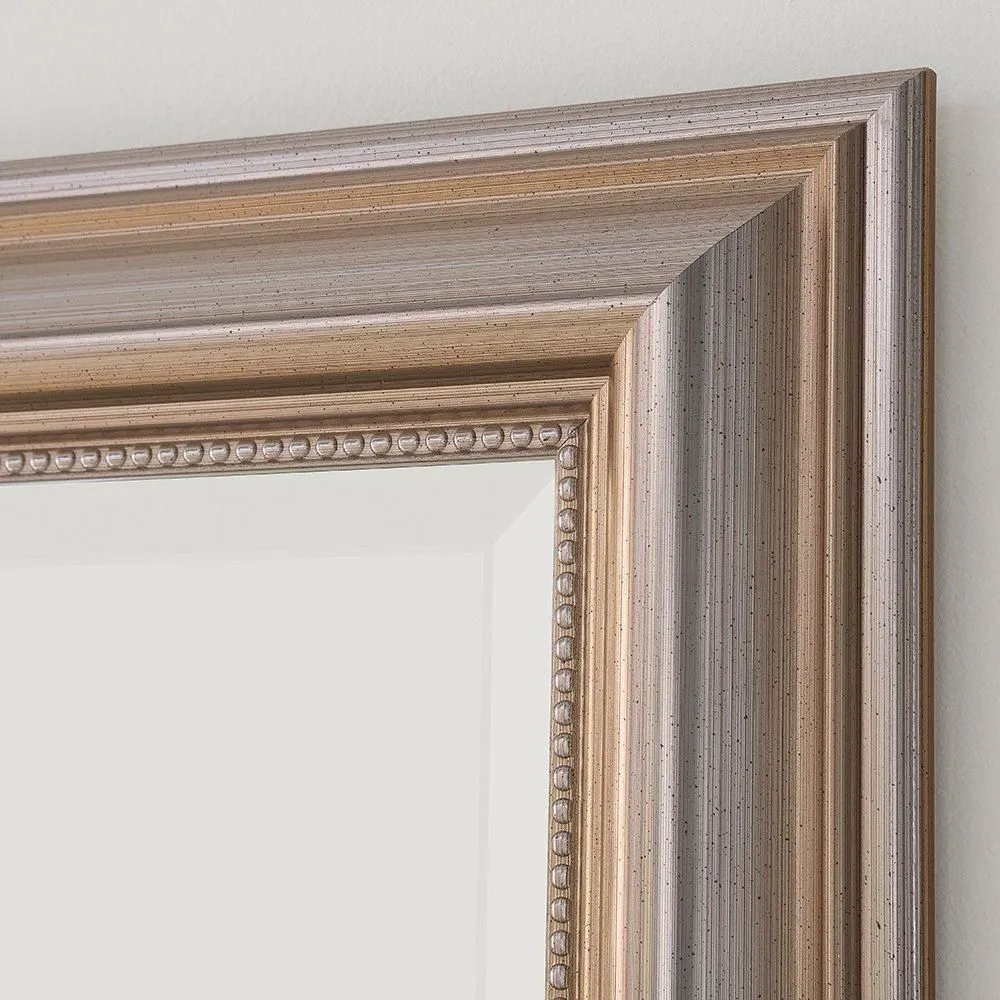 Yearn Mirrors Classic Champagne Beaded Mirror 131x77.5cm in Silver 2