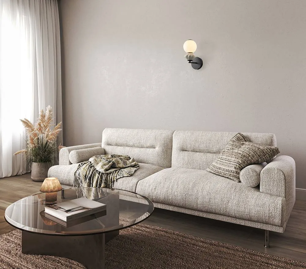 Netlighting Balos I Globe Wall Lights Matt Black 3000K Warm White 2