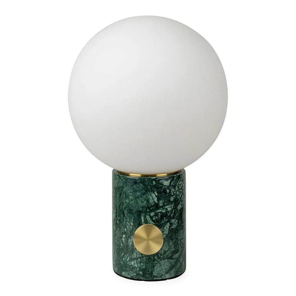 Heal's Column Table Lamp Green Marble 2