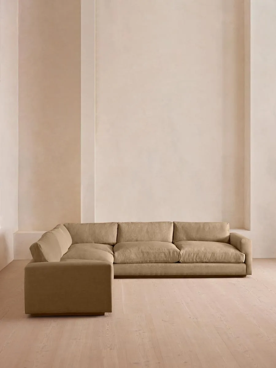 Mossley Corner Sofa, Linen, Wheat