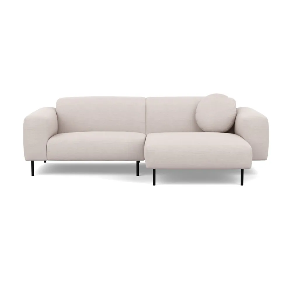 Heal's Luna Right Hand Facing Corner Chaise Sofa Tundra Texture Stone Black