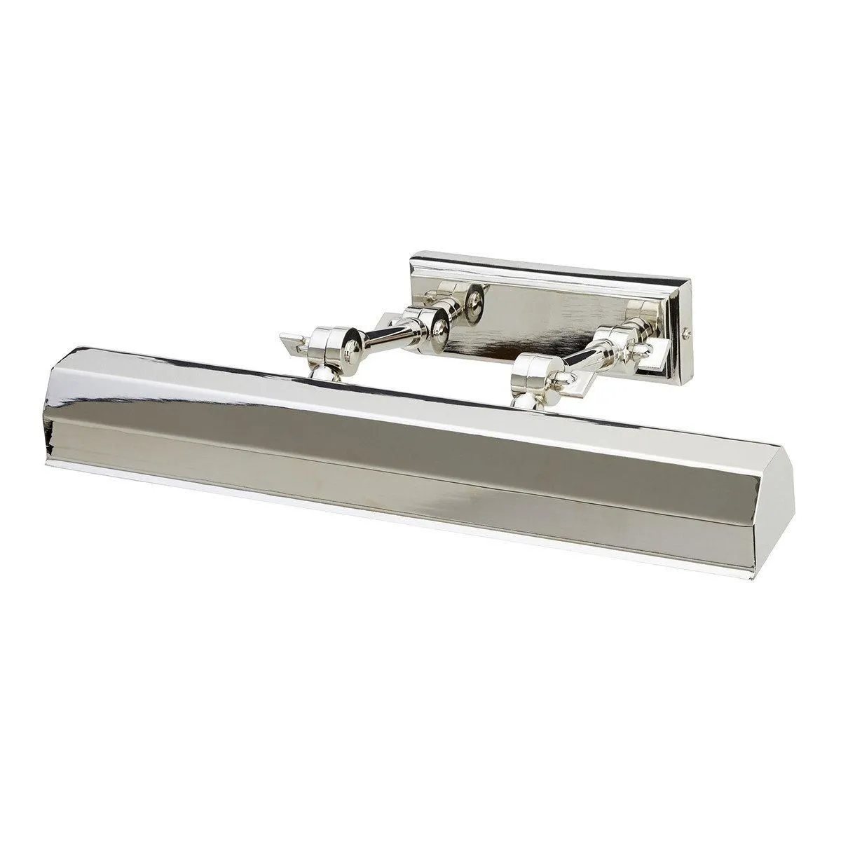 Netlighting Chawton 2 Light Medium Picture Wall Light Polished Nickel E14 in Grey