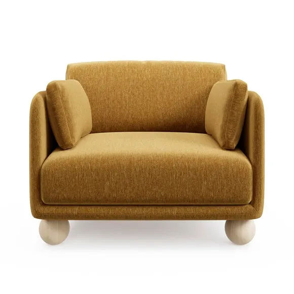 Armitage Chenille Snuggle Chair with Ball Feet 6