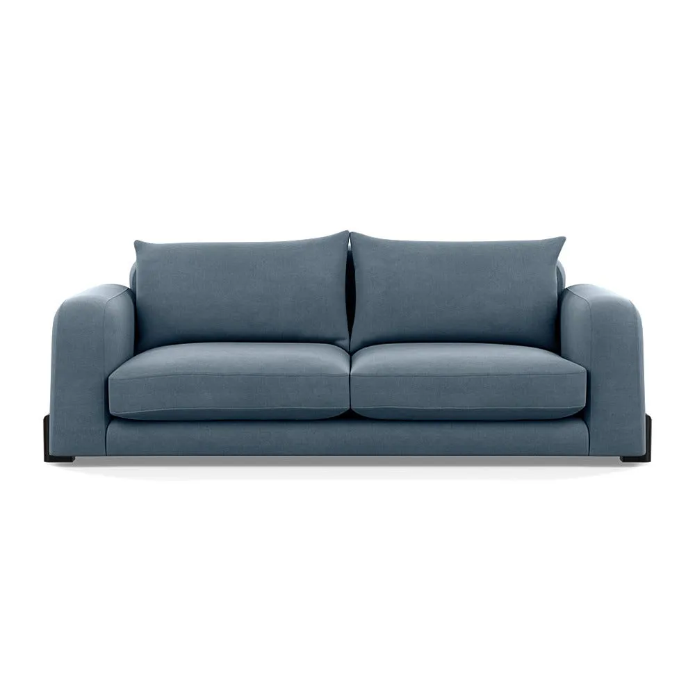 Heal's Nuvola 4 Seater Sofa Capelo Linen-Cotton Mineral Black Beech Feet 1