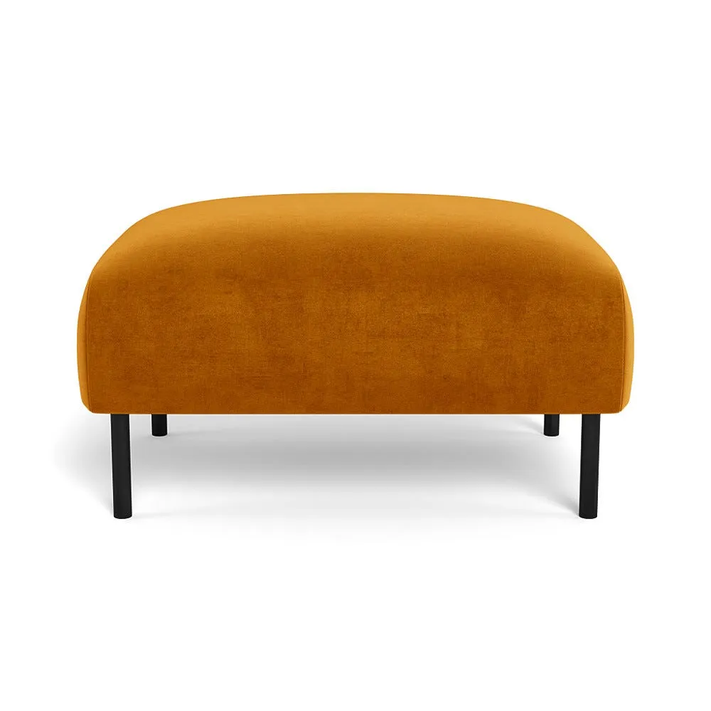Heal's Alto Ottoman Smart Luxe Velvet Cognac Black Feet 1