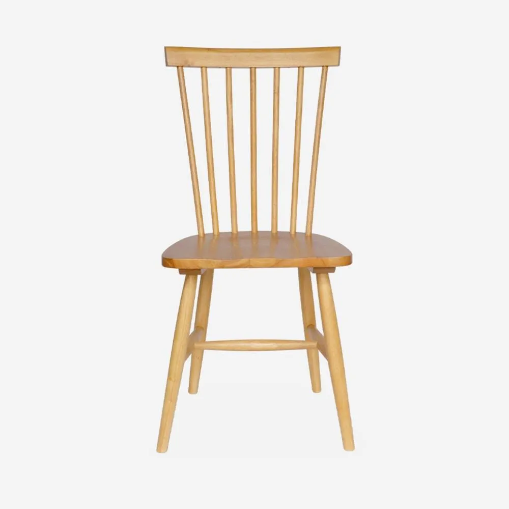 sweeek Pair Of Wooden Dining Chairs in Light Brown 3