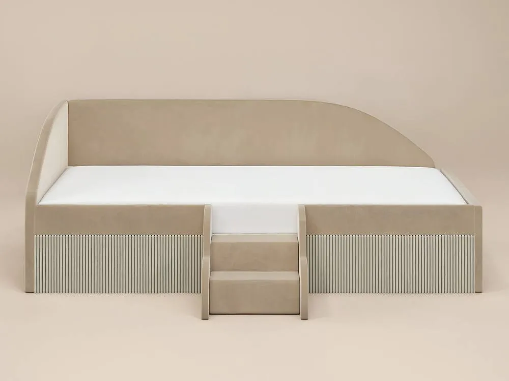 Flair Aviana Velvet Low Sleeper Bed with Beige Cord 5