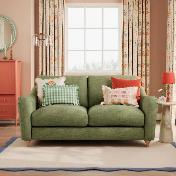 Hattie Slub Faux Linen 2 Seater Sofa 1