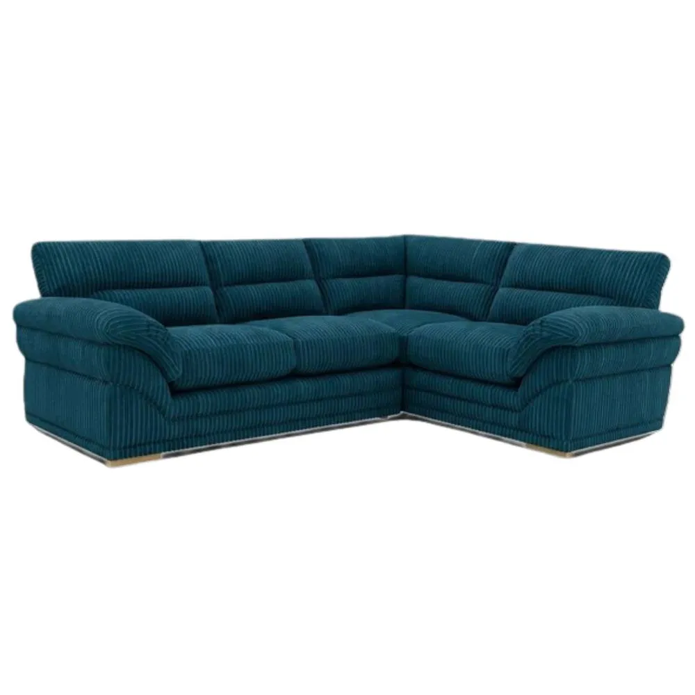 Bliss Furniture Amalfi Claude Left Hand 2 Piece Corner Sofa in Blue