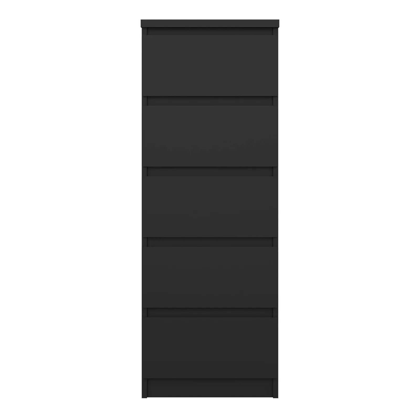 Furniture To Go Naia Narrow Chest of 5 Drawers in Black 2