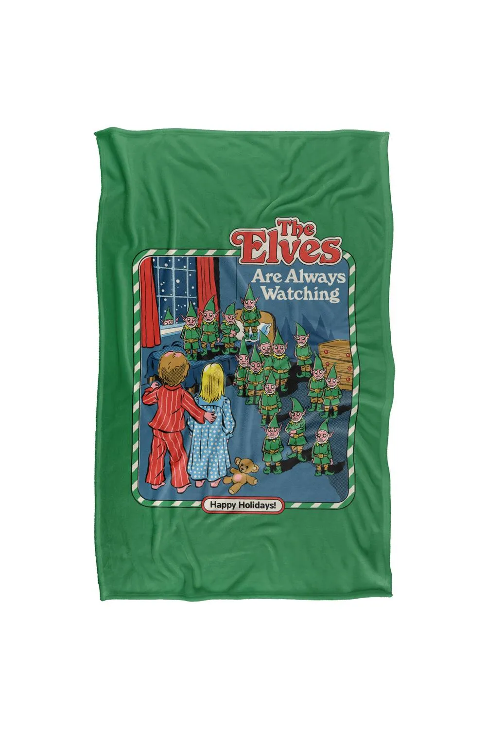 Steven Rhodes The Elves Are Always Watching Super Soft Throw Blanket