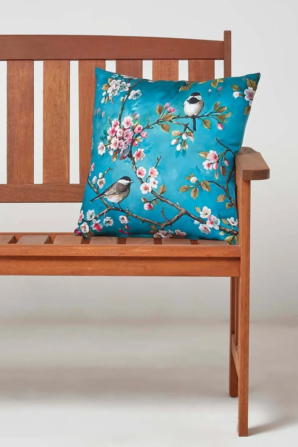 Homescapes Luxury Waterproof Blue Bird Outdoor Cushion 45 x 45 cm, Set of 2 3