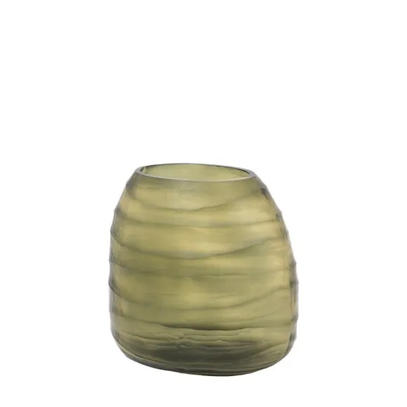 Cedar & Sage Sintra Hand Blown Carved Glass Vase 4