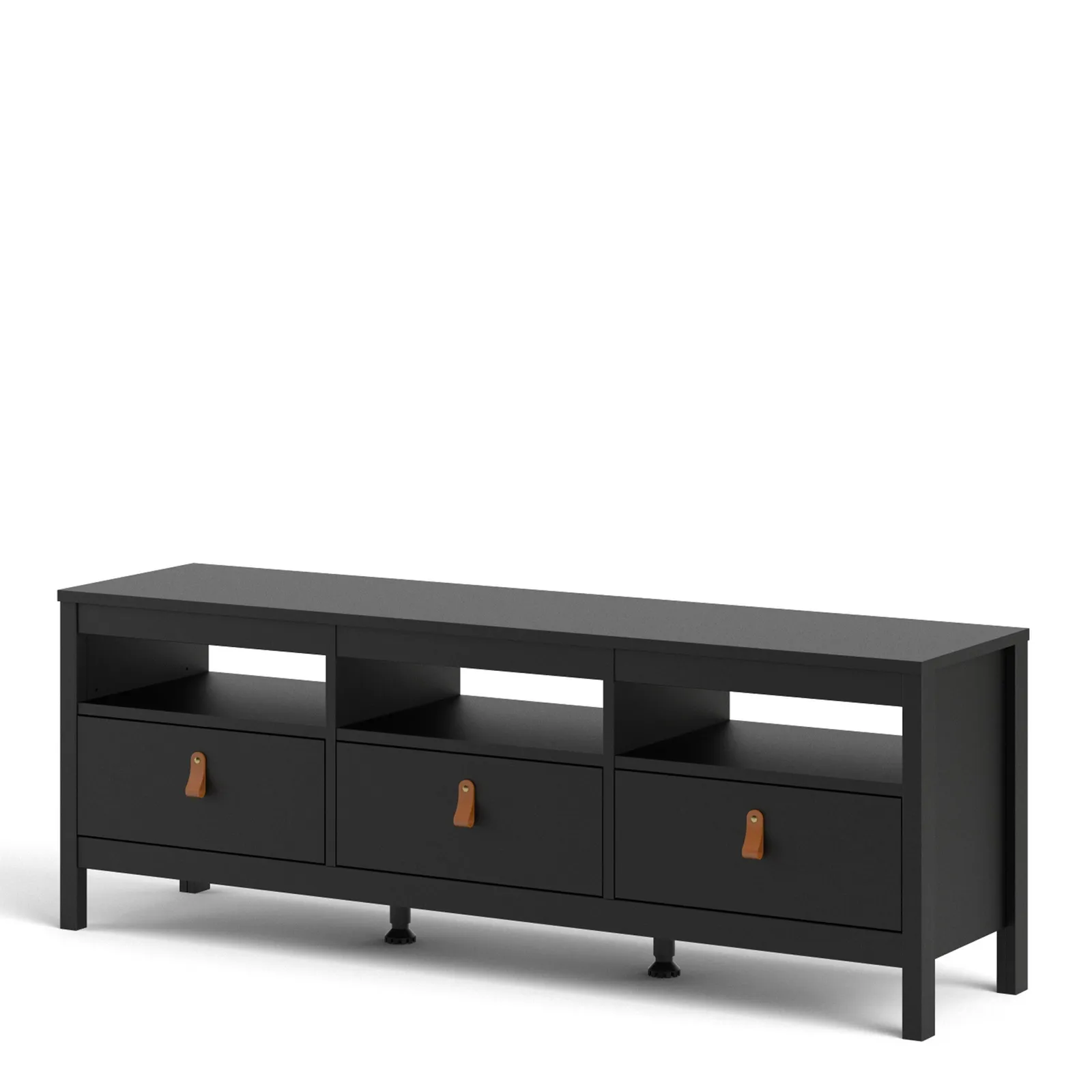 Furniture To Go Barcelona TV Unit 3 Drawers in Black 3