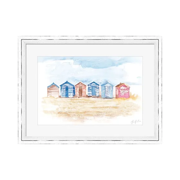 The Art Group Beach Huts Framed Print 2