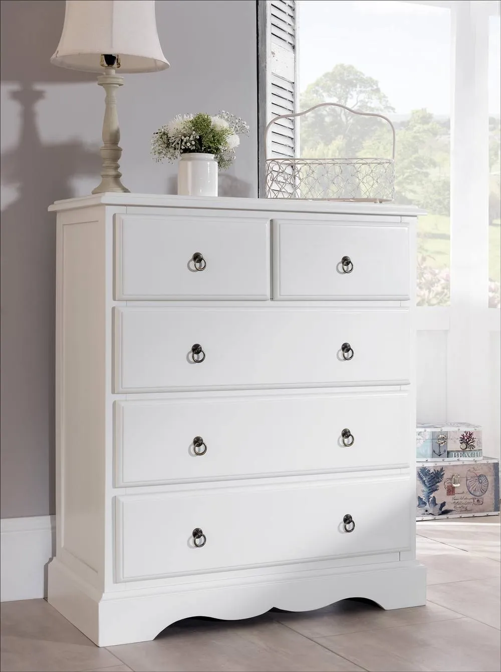 Statement Furniture Romance 2 Over 3 Chest of Drawers in Light Grey 6