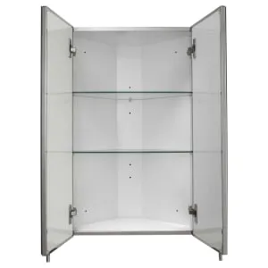 Croydex Avisio Double Door Corner Stainless Steel Cabinet 2