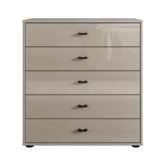 Wiemann Kahla Glass Fronted Large 5 Drawer Chest 2