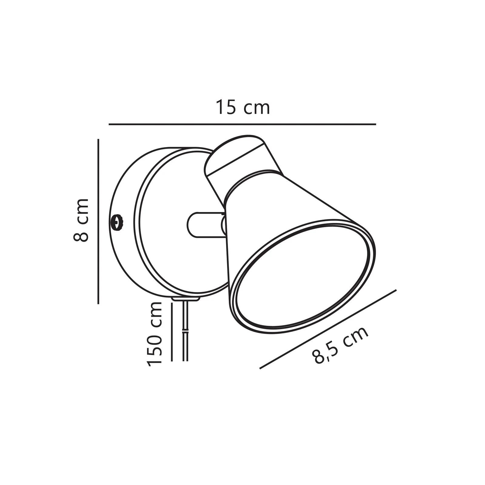 Nordlux Eik Wall Light White Metal Bedroom GU10 Switch Plug In/Mains 2