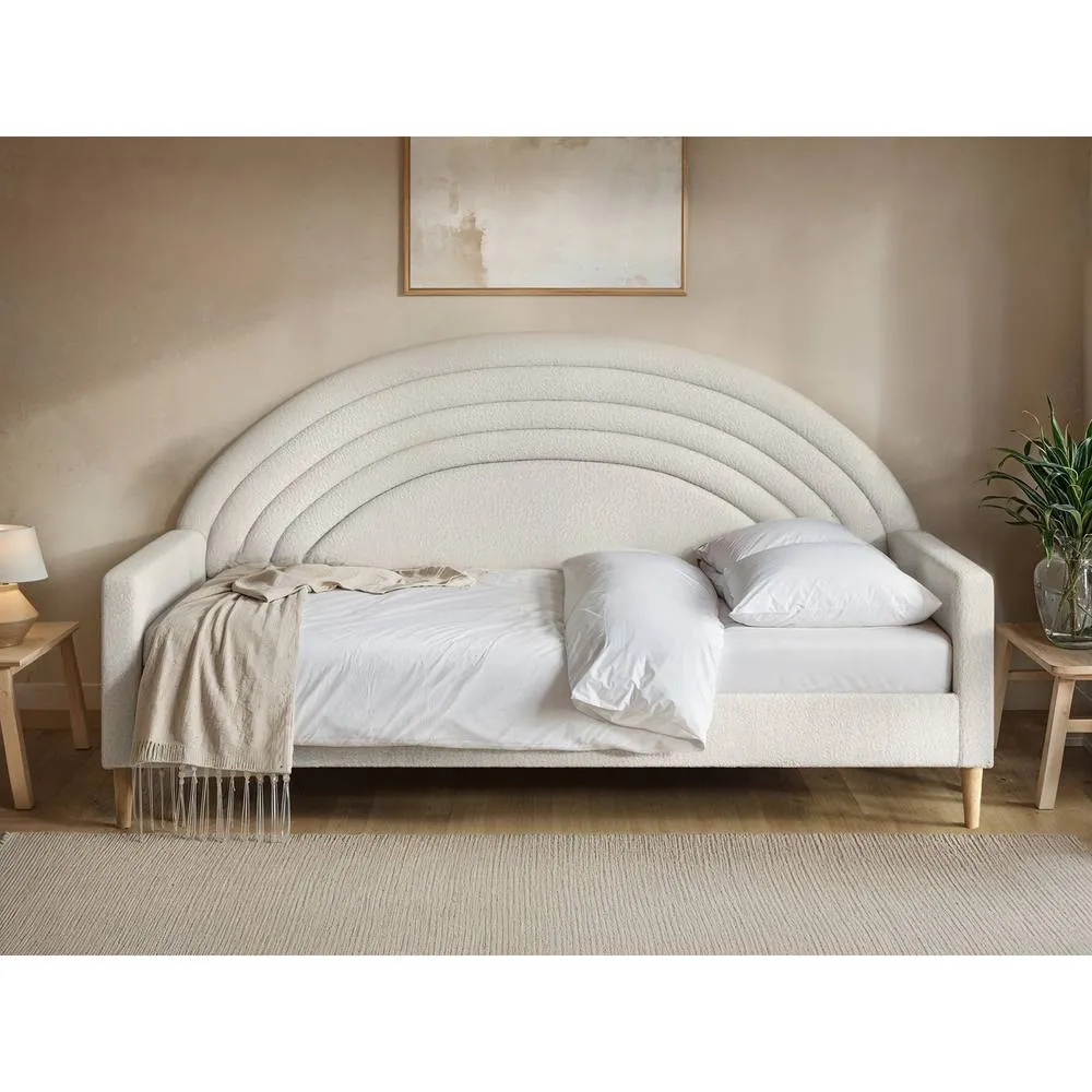 Flair Noa Rainbow Fabric Day Bed in Beige