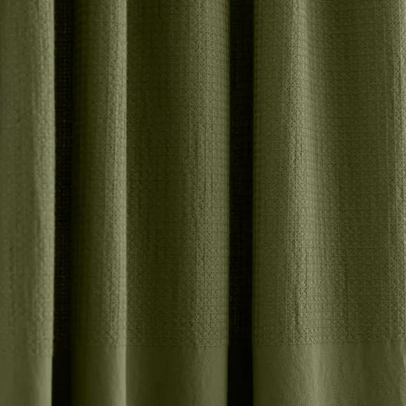 Newston Waffle 100% Cotton Slot Top Curtains 3