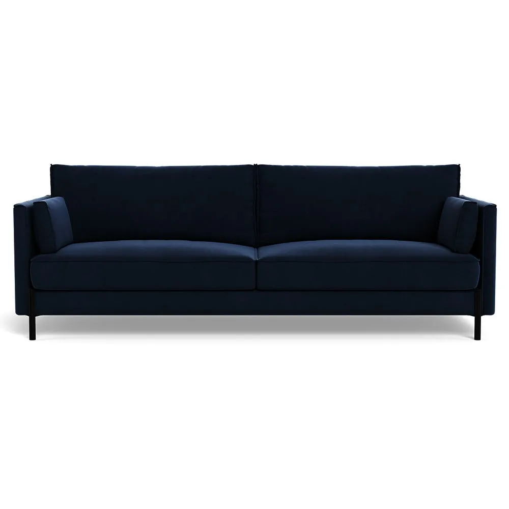 Heal's Tortona 4 Seater Sofa Smart Velvet Dusk Black Feet 1