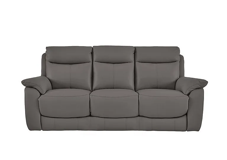Echo 3 Seater Leather Sofa - BV Elephant