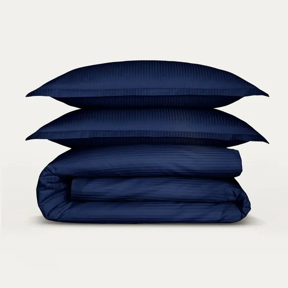 Hotel Cotton Stripe 400 Thread Count Duvet Cover & Pillowcase Set 5