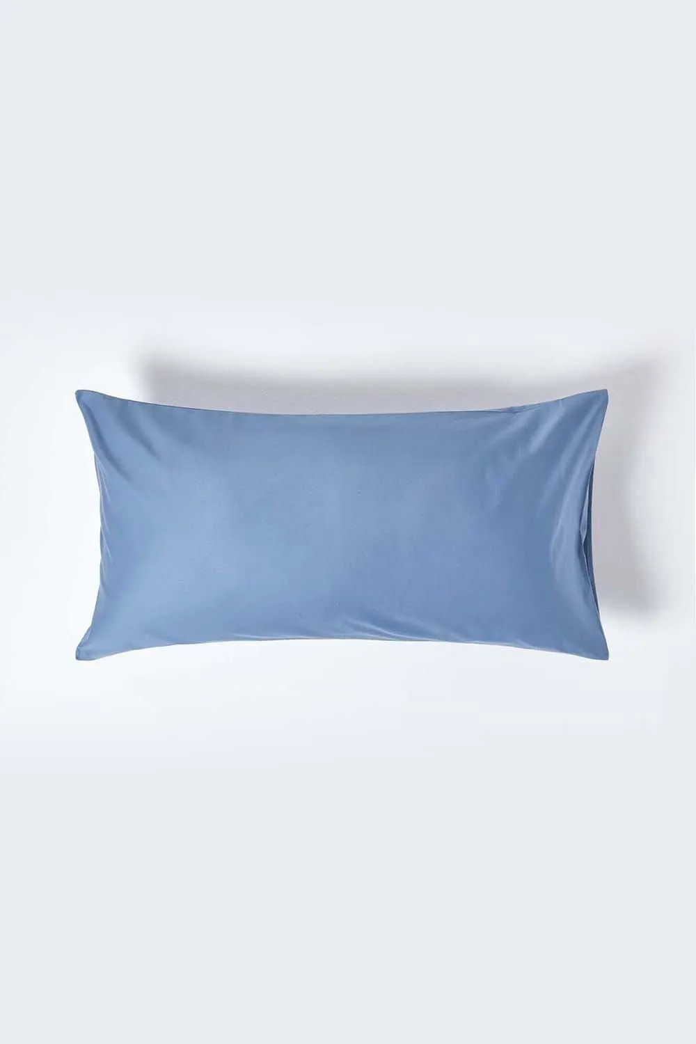 Homescapes Egyptian Cotton Housewife Pillowcase 1000 TC, King Size in Blue 1