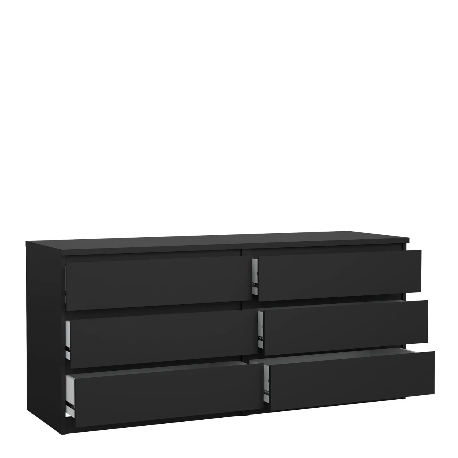 Furniture To Go Naia Wide Chest of 6 Drawers (3+3) in Black 4