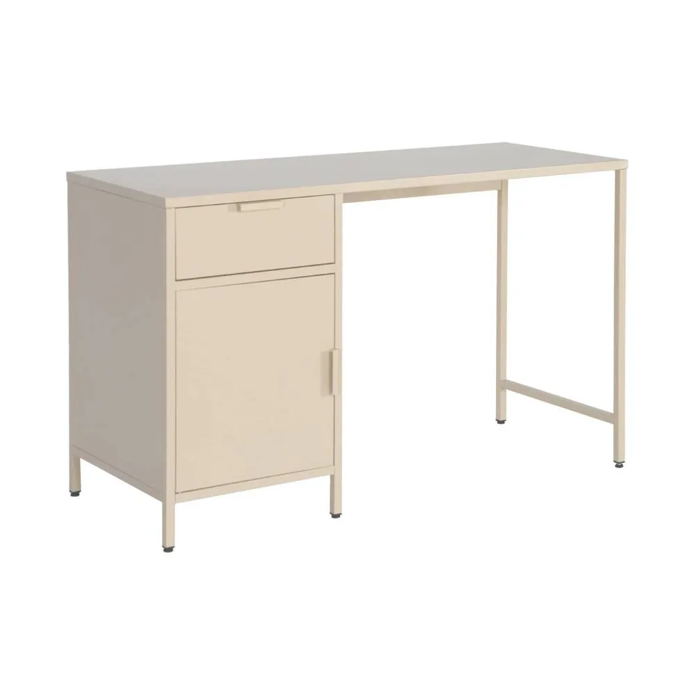 sweeek Laminated steel children's desk 1 drawer in Beige 2