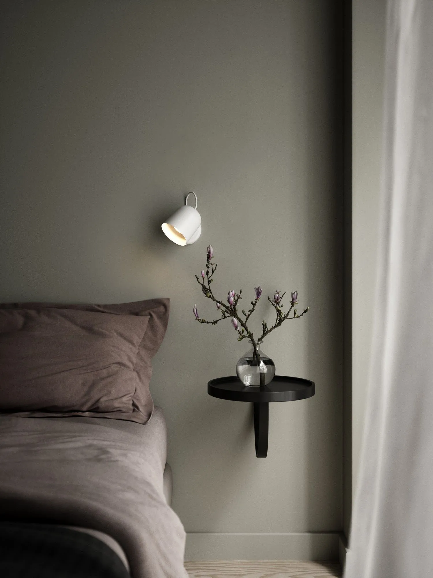 Nordlux Angle Wall Light White Telegrey Metal Bedroom GU10 Switch Plug In/ 4