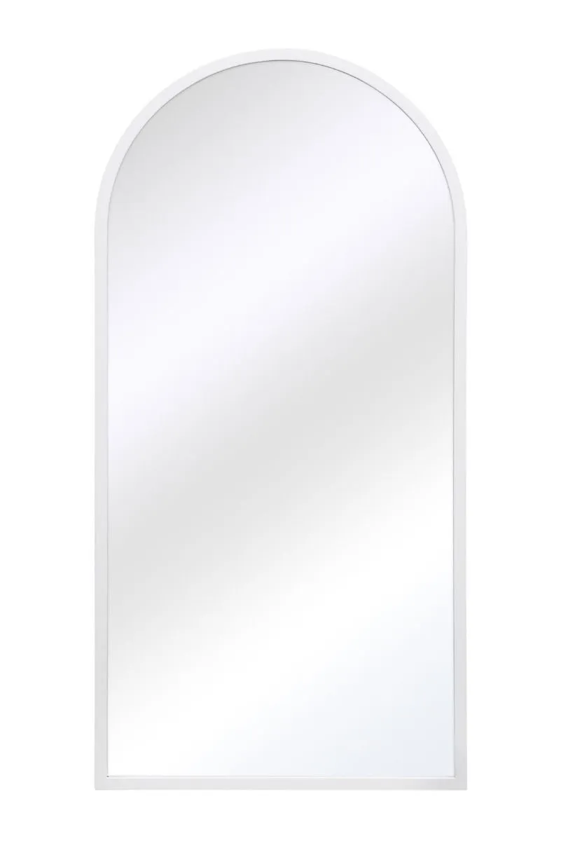 MirrorOutlet White Metal Framed Arched Garden Wall Mirror 47" X 23.5" (120 X 60CM) 5