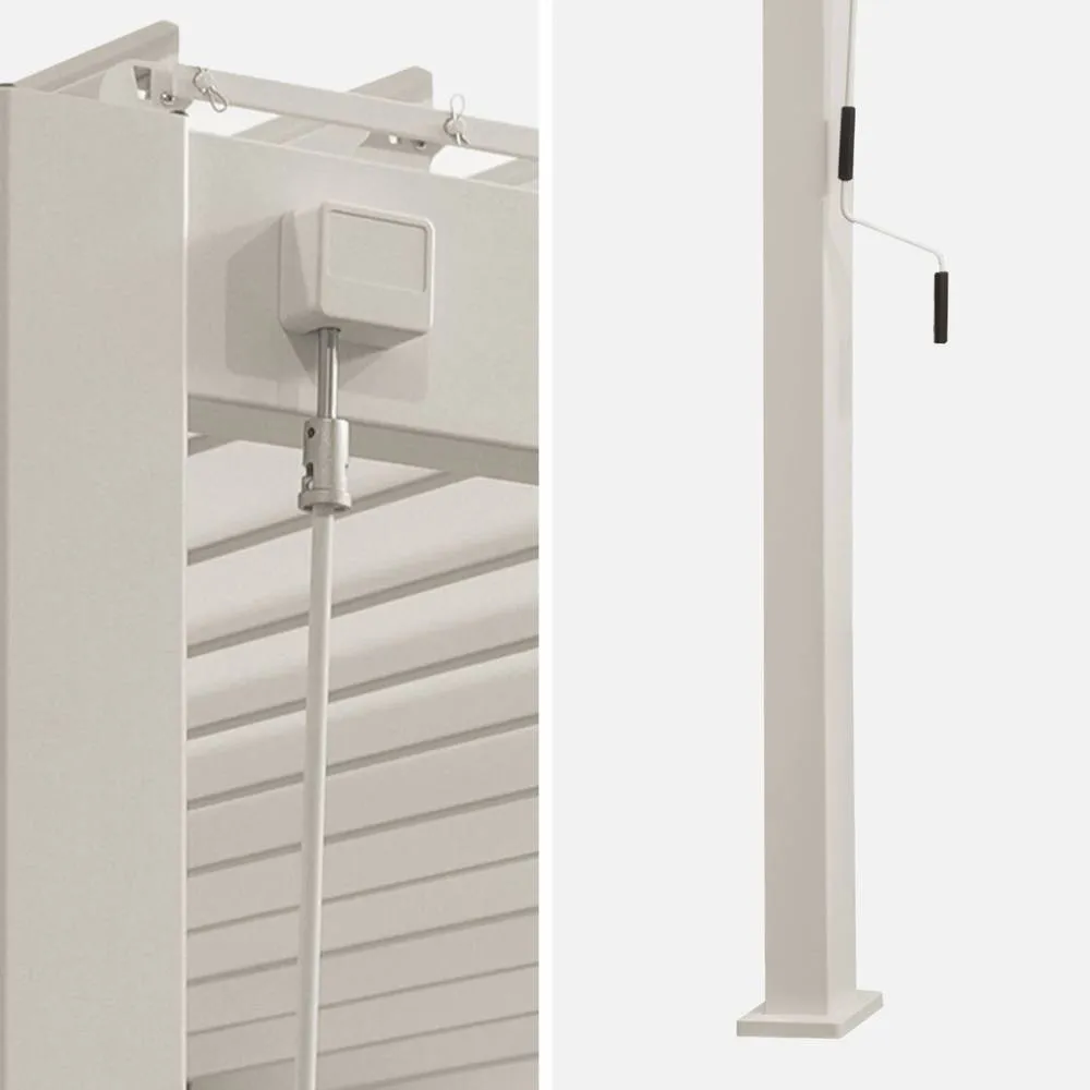 sweeek Lean to pergola with louvered roof aluminium 4 x 3m in Beige 6