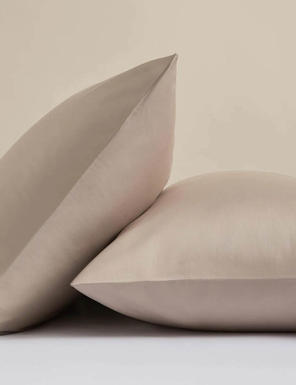 M&S 2 Pack Rest & Renew Pure Cotton Pillowcases Taupe