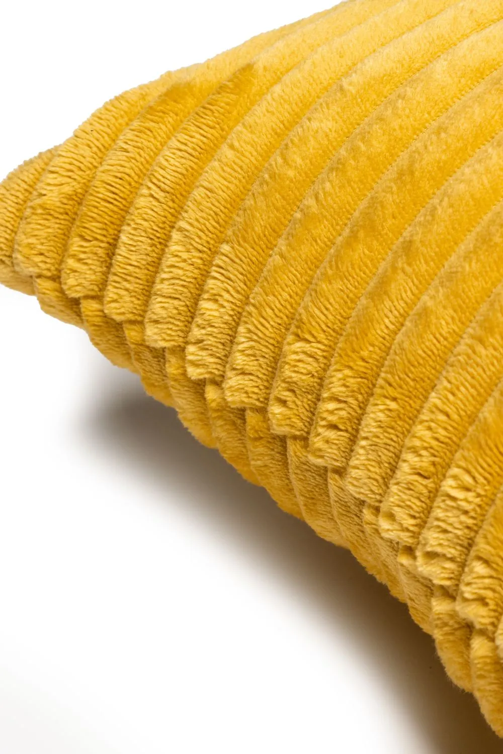 BHS Luxury Ribbon Velvet Cushion in Yellow 4