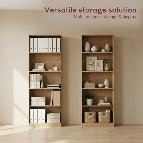 Cambridge 5 Tier Extra Large Bookcase 5