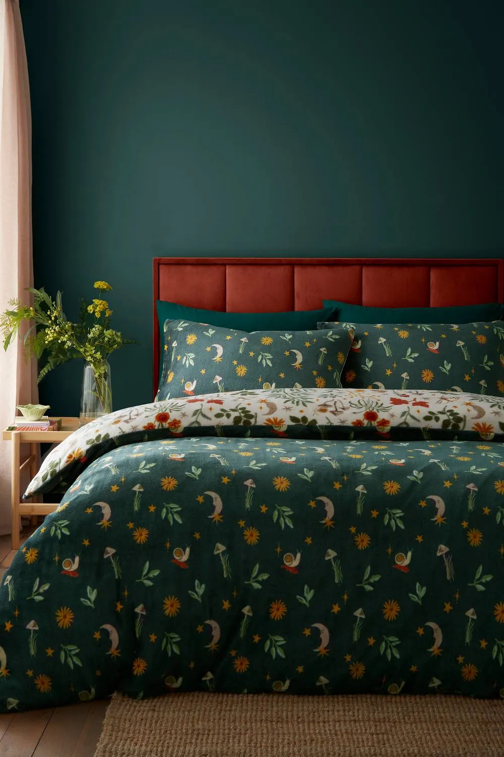 Fusion 'Botanical Mushrooms' Soft Fleece Duvet Cover Set in Natural 4