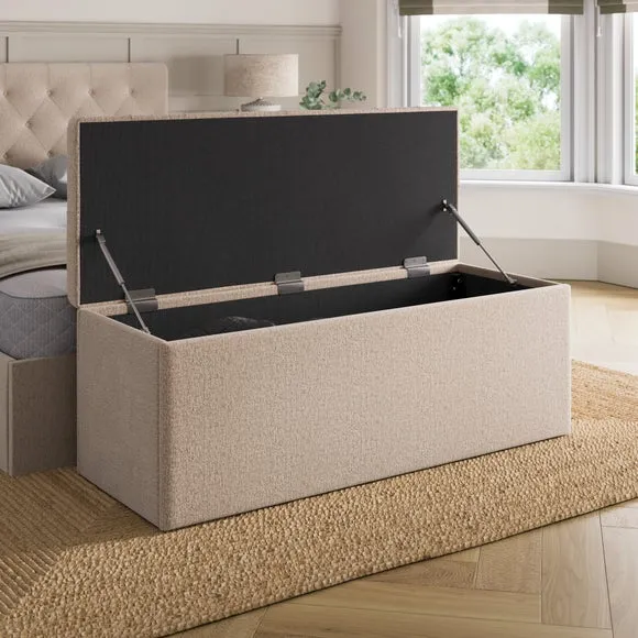Emberly Chenille End of Bed Storage Ottoman 2