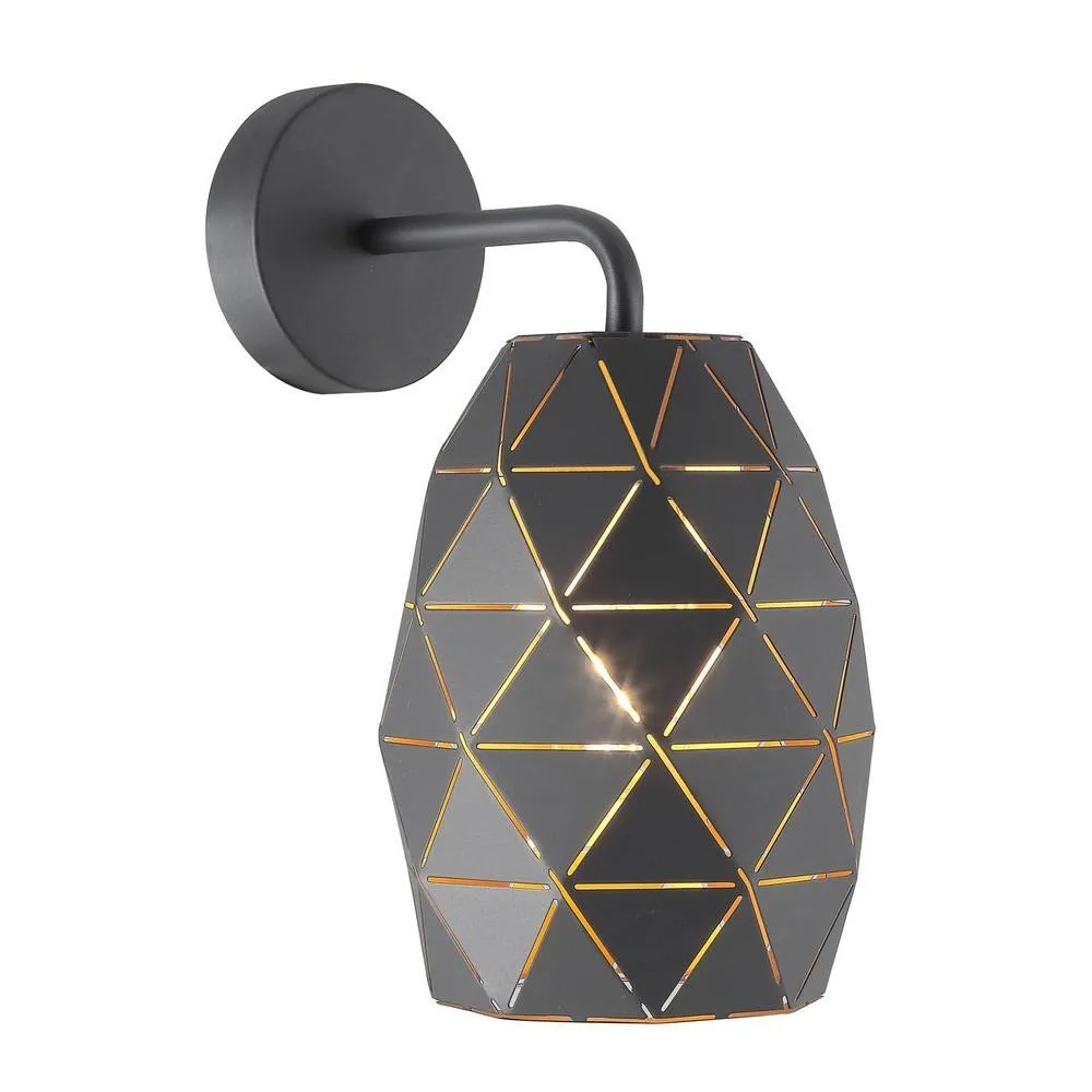 Netlighting Modern Dome Wall Lamp Graphite Gold Champagne 1 Light E27 in Grey 2