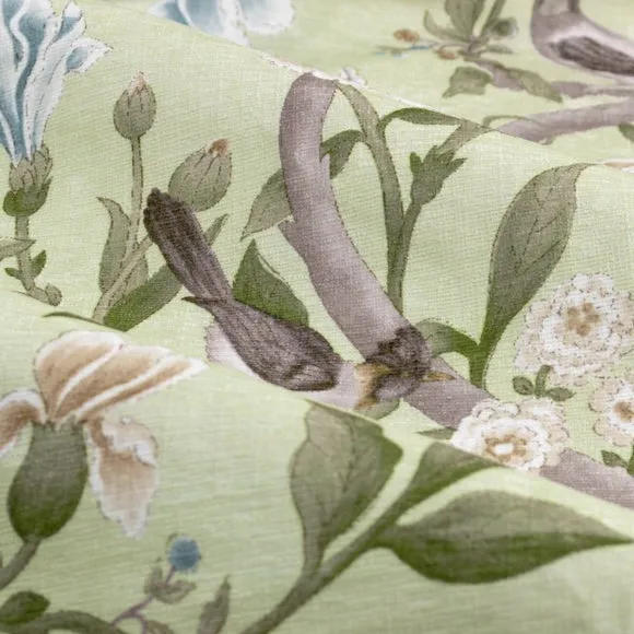 Sanderson Porcelain Garden Pencil Pleat Curtains 3