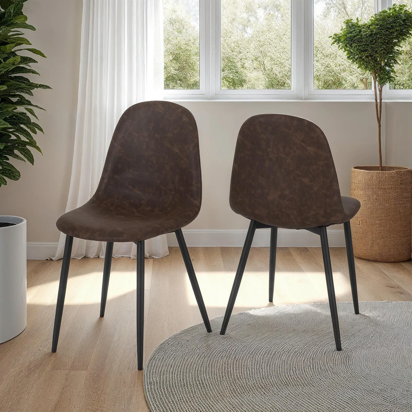 Seconique Athens Chair ( Pair ) in Brown