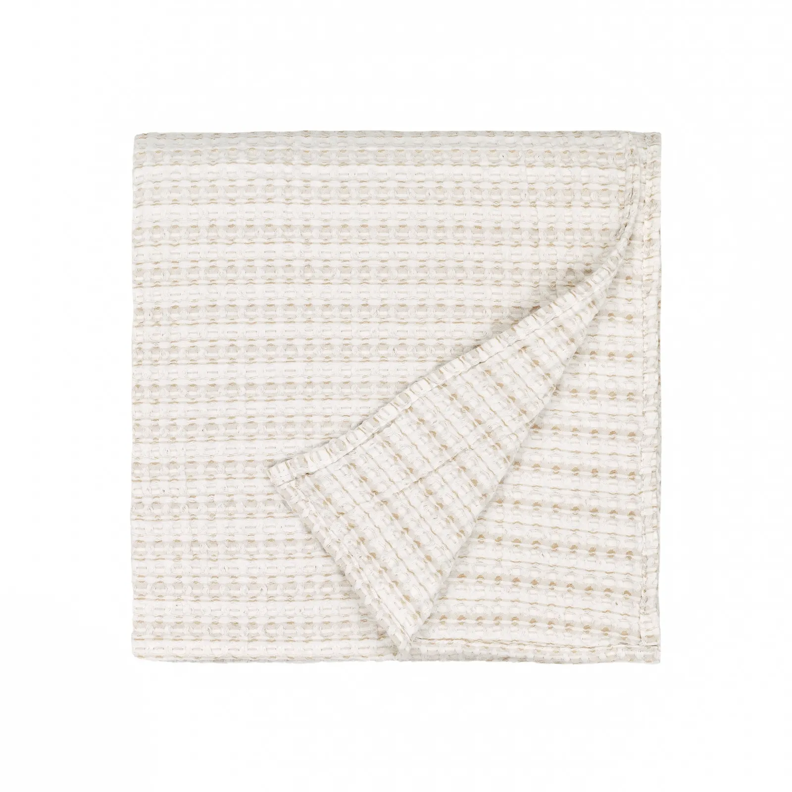 Yard Waffle 100% Cotton Textured Bedspread in Natural 3