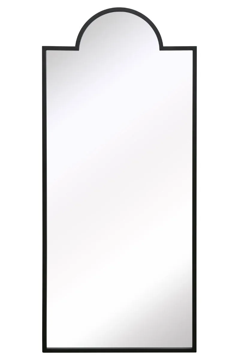 MirrorOutlet Black Contemporary Wall & Leaner Mirror 67" X 29" (170 x 75CM) 3