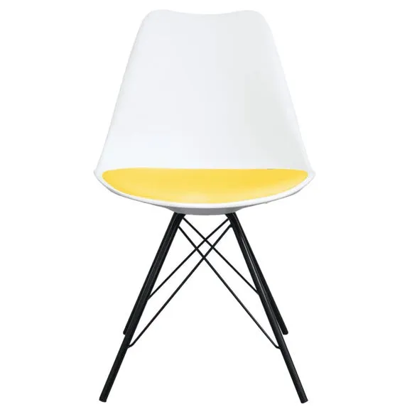 Fusion Living Soho White Plastic Dining Chair 3