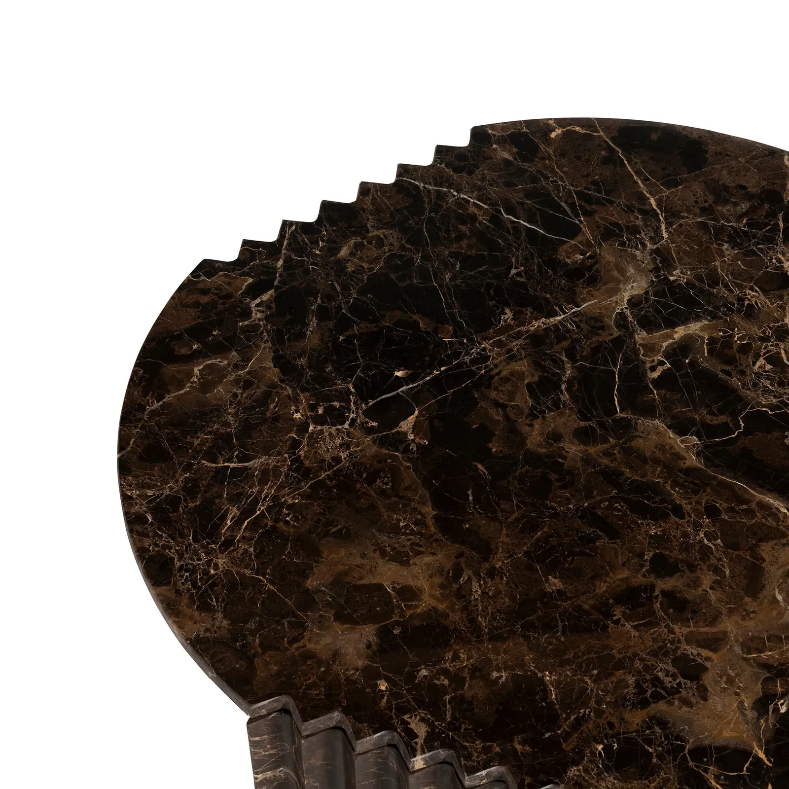 Bruni Coffee Table 80X77.1X40 Cm, Round, Brown Marble | Barker & Stonehouse 4