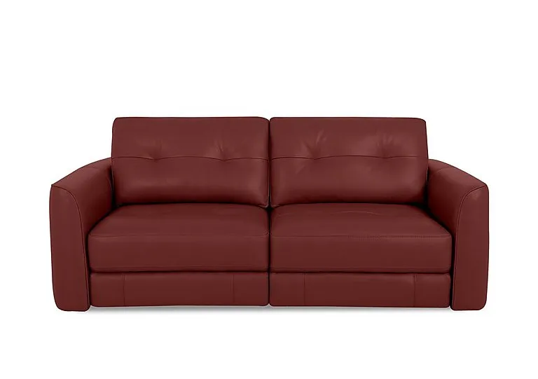 Drift 2.5 Seater Leather Power Glider Sofa - BV Deep Red - Sofas and Armchairs - In Time for Christmas